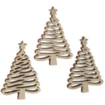 Article Décoration à disperser sapin de Noël naturel 3x4,5cm 72 pcs