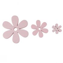 Article Décoration à disperser fleurs en bois rose décoration de table été Ø2–6cm 20 pcs