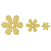 Article Décoration à disperser Bois Fleurs Jaunes Décoration de table d&#39;été Ø2–6cm 20 pcs