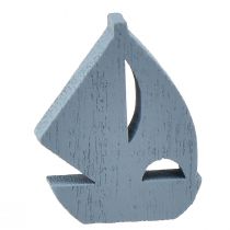 Article Décoration à disperser décoration de voilier en bois bleu blanc 2cm–6cm 24pcs