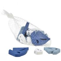 Article Décoration à disperser décoration de voilier en bois bleu blanc 2cm–6cm 24 pcs