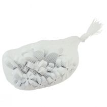 Article Décoration de table en bois fleurs blanches Ø2cm–6cm 20 pcs