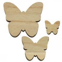 Papillons décoratifs dispersés Papillons décoratifs en bois 2,5-6,5 cm 29 pièces