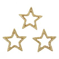 Article Décoration à disperser étoiles de Noël paillettes dorées Ø4cm 120pcs