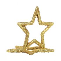Article Décoration à disperser étoiles de Noël paillettes dorées Ø4cm 120 pcs