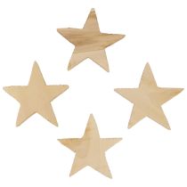 Article Décoration à disperser étoiles de Noël étoiles en bois naturel Ø5,5cm 12pcs