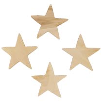 Article Décoration à disperser étoiles de Noël étoiles en bois naturel Ø5,5cm 12 pcs
