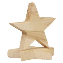Article Décoration à disperser étoiles de Noël étoiles en bois naturel Ø5,5cm 12 pcs