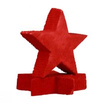 Article Décoration à disperser étoiles de Noël étoiles en bois rouge Ø4cm 24pcs