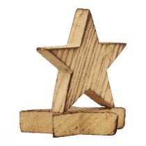 Article Décoration à disperser étoiles de Noël étoiles en bois flammé 5,5 cm 12pcs