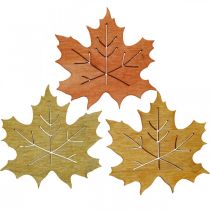 Article Décoration de table automne, décoration dispersée feuille d&#39;érable en bois L4cm 72 pcs