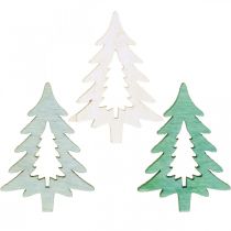 Article Décoration à disperser sapin de Noël vert 4cm 72 pcs