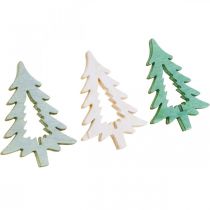 Article Décoration à disperser sapin de Noël vert 4cm 72 pcs