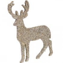 Article Décoration à disperser Décoration de cerf de Noël paillettes dorées 6×8cm 24 pcs