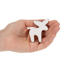 Article Figurine décorative d'élan en bois, debout, décoration de Noël à disperser, 6 cm, lot de 8