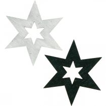Article Décoration d&#39;étoiles en bois Décoration de Noël Noir H4cm 72 pcs