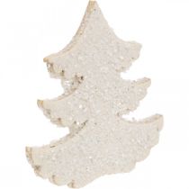 Article Décoration à disperser sapin de Noël paillettes blanches 4cm 72 pcs