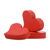 Article Décoration à disperser coeurs décoration coeurs en bois décoration de table rouge 2cm 180 pcs