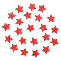 Article Décoration à disperser étoiles de Noël étoiles en bois rouges Ø1,5cm 300pcs