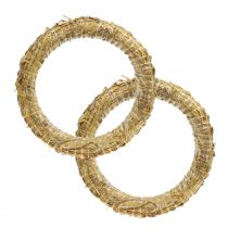 Article Couronne de paille couronnes de paille pour couronnes de porte 25/4cm 2pcs