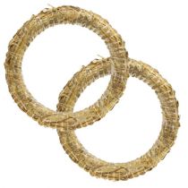 Couronne de paille couronne décorative romaine en paille 30/4cm 2pcs