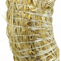 Article Couronne de paille naturelle Ø35cm - couronne décorative pour loisirs créatifs et calendrier de l'Avent, lot de 5