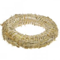 Article Couronne de paille naturelle Ø35cm - couronne décorative pour loisirs créatifs et calendrier de l'Avent, lot de 5