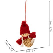 Article Ensemble de 30 décorations de Noël en paille, figurines et étoiles de 6 cm, pour sapin.