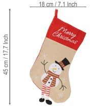 Article Chaussette de Noël à motif à suspendre, 50 cm, 3 pièces