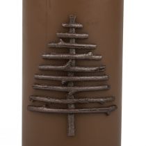 Article Bougie de Noël bougie de Noël marron 150/70mm 1 pièce
