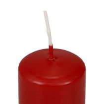 Article Bougies piliers rouges Bougies de l&#39;Avent petites vieilles rouges 60/40mm 24pcs