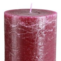 Article Bougies piliers Berry, 85 x 200 mm, lot de 2, couleur unie, pour la décoration et l'ambiance