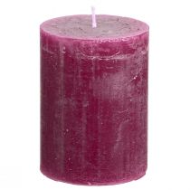 Article Bougies piliers bougies Berry de couleur unie violet 60×80mm 4 pcs