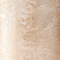 Article Bougies piliers couleur unie or clair 85×200mm 2 pcs
