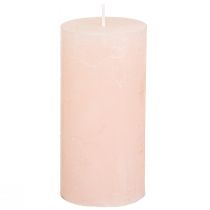 Article Bougies piliers bougies uni rose clair rose 50×100mm 4 pcs