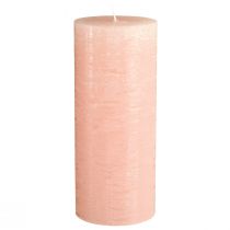 Article Bougies piliers bougies uni rose clair rose 85×200mm 2pcs