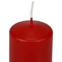 Article Bougies piliers rouges Bougies de l&#39;Avent petites vieilles rouges 70/50 mm 24 pièces