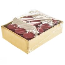 Article Bougies piliers H70mm Ø50mm bougies vieux rouge 12 pcs