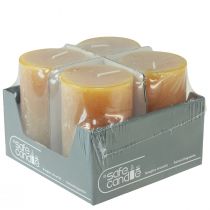 Article Bougies de l'Avent, jaune rustique, 70/110 mm, lot de 4 - bougies piliers unies pour une ambiance de Noël chaleureuse