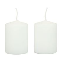 Article Bougies piliers blanches H70mm Ø50mm 12 pcs