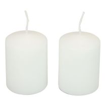 Article Bougies piliers blanches H70mm Ø50mm 12 pcs