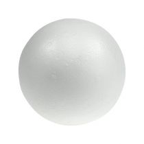 Article Boule en polystyrène Ø25cm blanche