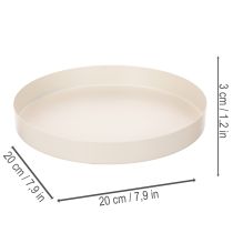 Article Plateau décoratif rond pour accessoires de maison, 20 cm