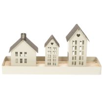 Article Ensemble de trois phares en métal sur plateau, 35 cm, 1 ensemble