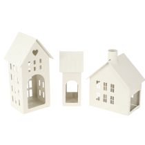 Article Mini maison élégante pour bougie chauffe-plat, décoration de table, 15 cm