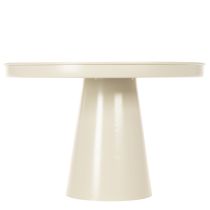 Article Plateau décoratif rond couleur crème, 30 cm, sur un support pour la décoration de table