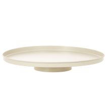 Article Assiette décorative en métal à motif floral, ronde, 41 cm, présentoir de table