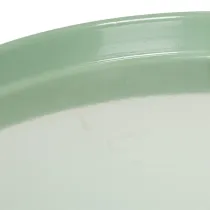 Article Assiette décorative ronde verte sur support pour la décoration de table, 30 cm