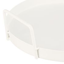 Article Plateau avec poignées pratiques, style vintage, pour des idées de décoration variées avec des fleurs et des matériaux naturels, 30 cm