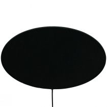 Article Tableau noir ovale bouchons décoratifs noirs bois métal 10x6cm 12pcs